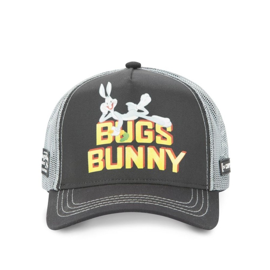 Casquettes CAPSLAB | Casquette Trucker Looney Tunes Bugs Bunny Snapback Noir Capslab