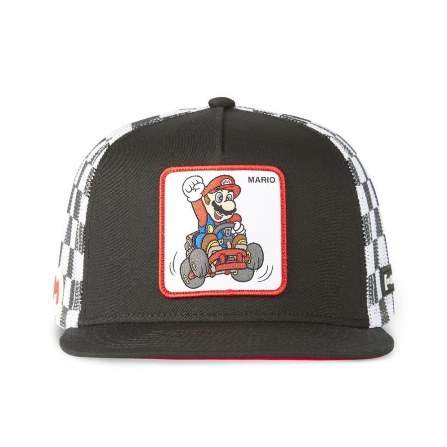 Casquettes CAPSLAB | Casquette Trucker Mario Kart Snapback Noir Capslab