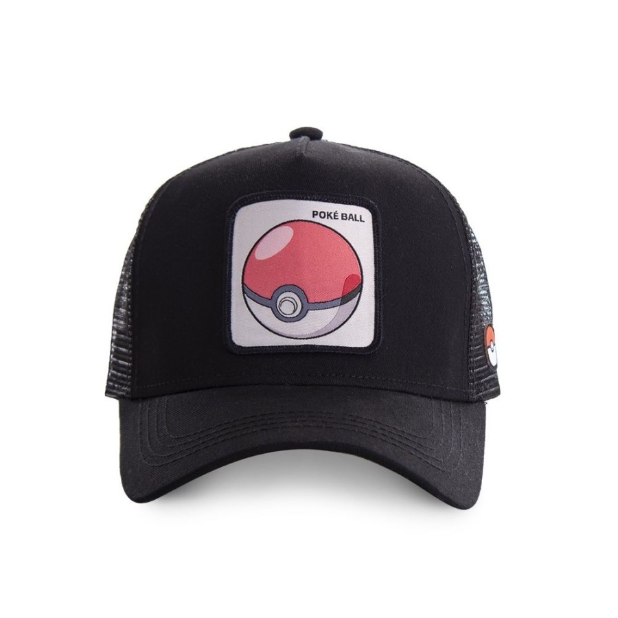 Casquettes CAPSLAB | Casquette Trucker Pokemon Pokeball Snapback Noir Capslab