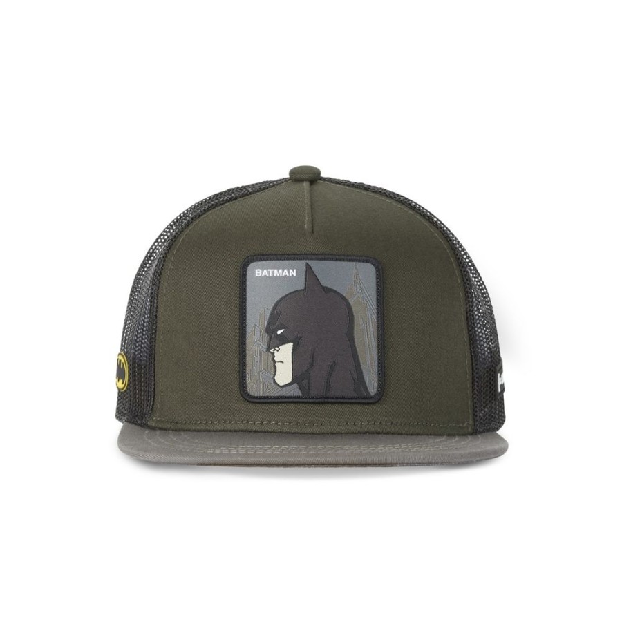 Casquettes CAPSLAB | Casquette Trucker Dc Comics Batman Snapback Gris Capslab