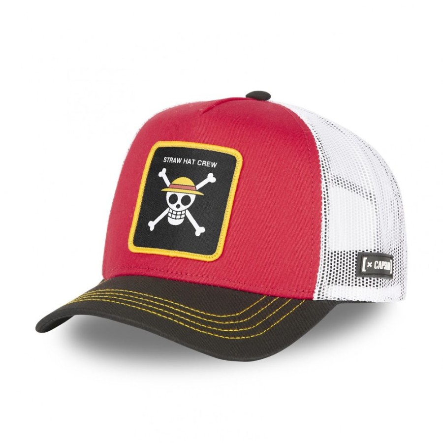 Casquettes CAPSLAB | Casquette Trucker One Piece Snapback Rouge Capslab