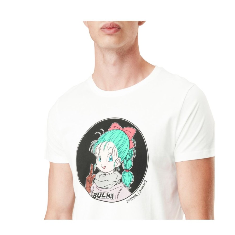 T-Shirts & Sweats CAPSLAB Dragon Ball Z | T-Shirt Dragon Ball Bulma Homme Blanc Capslab