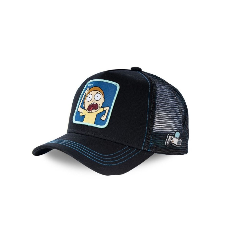 Casquettes CAPSLAB | Casquette Trucker Rick And Morty Snapback Noir Capslab