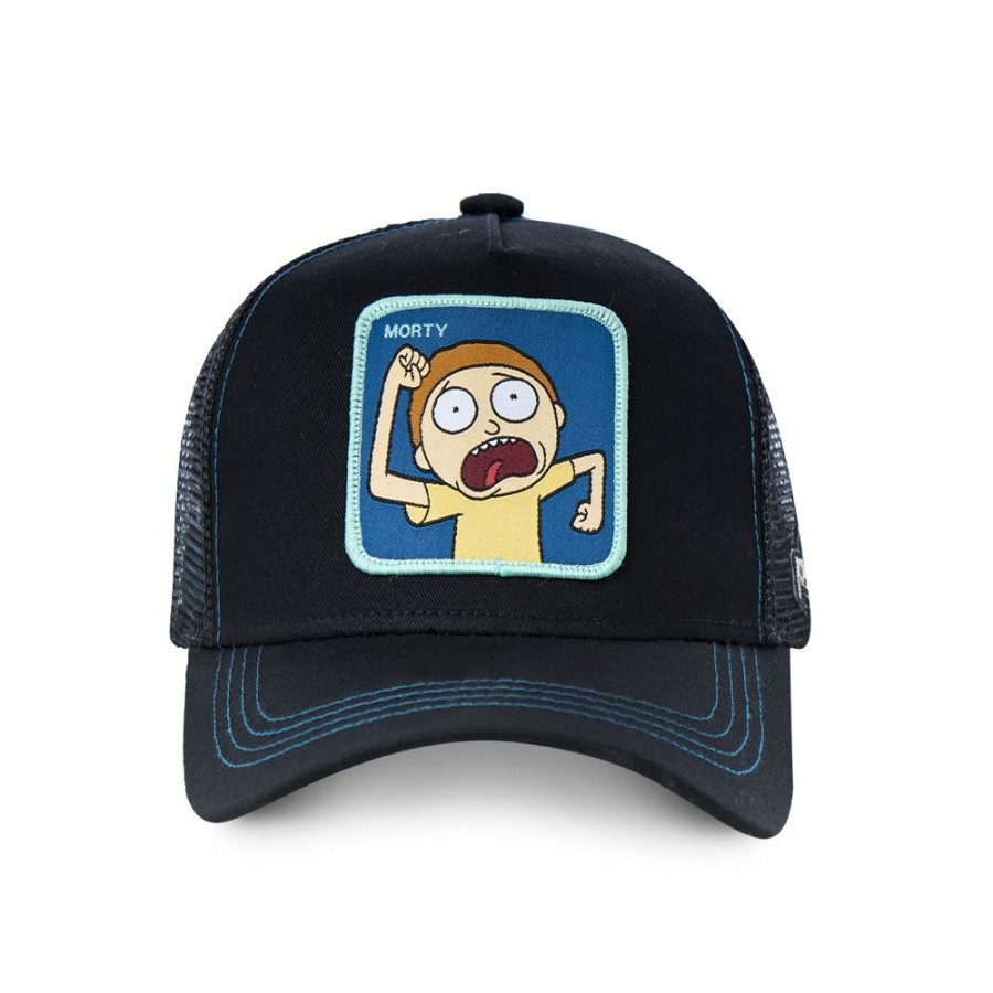 Casquettes CAPSLAB | Casquette Trucker Rick And Morty Snapback Noir Capslab