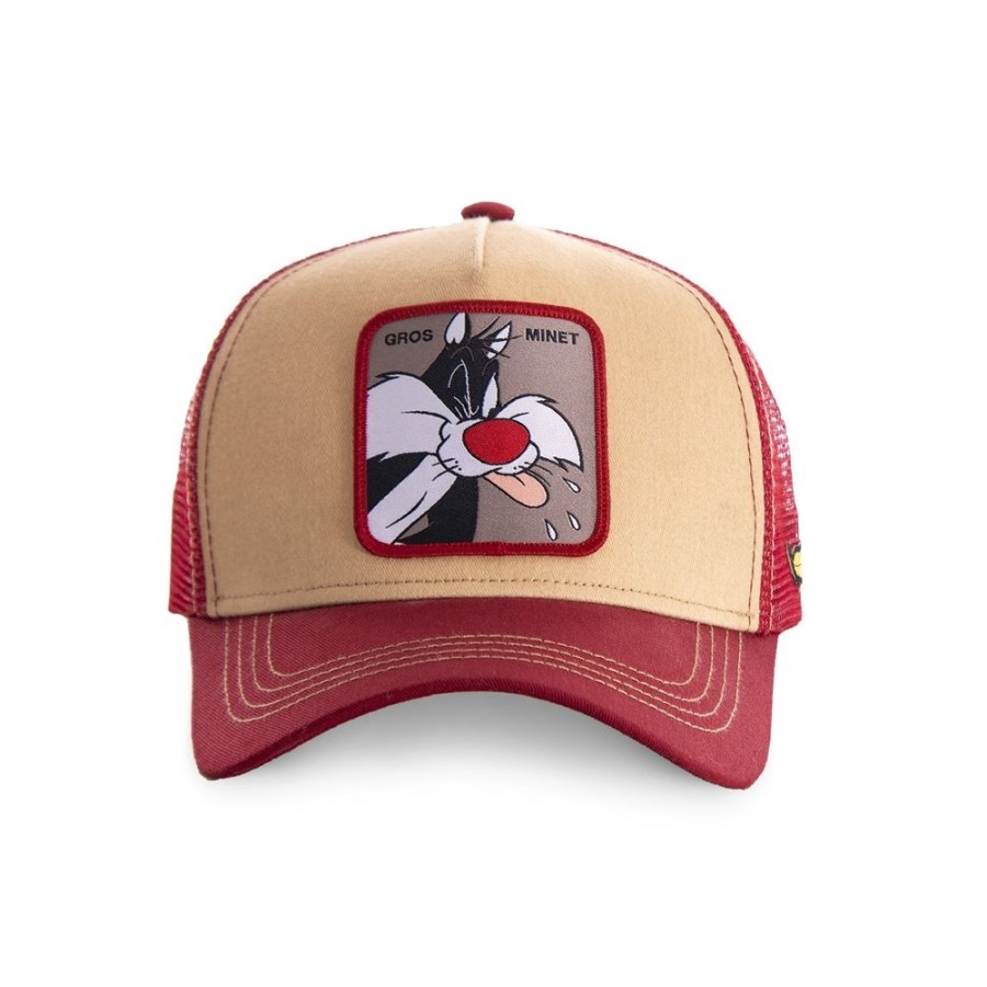 Casquettes CAPSLAB | Casquette Trucker Looney Tunes Grosminet Snapback Noir Capslab