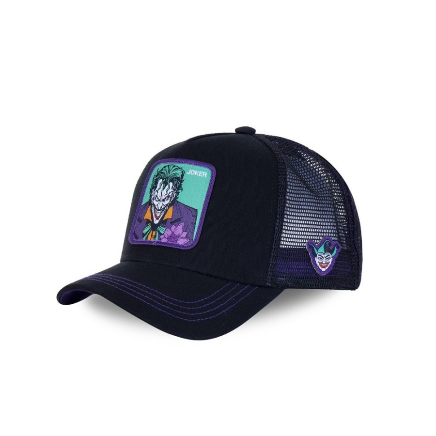 Casquettes CAPSLAB | Casquette Trucker Dc Comics Joker Snapback Noir Capslab