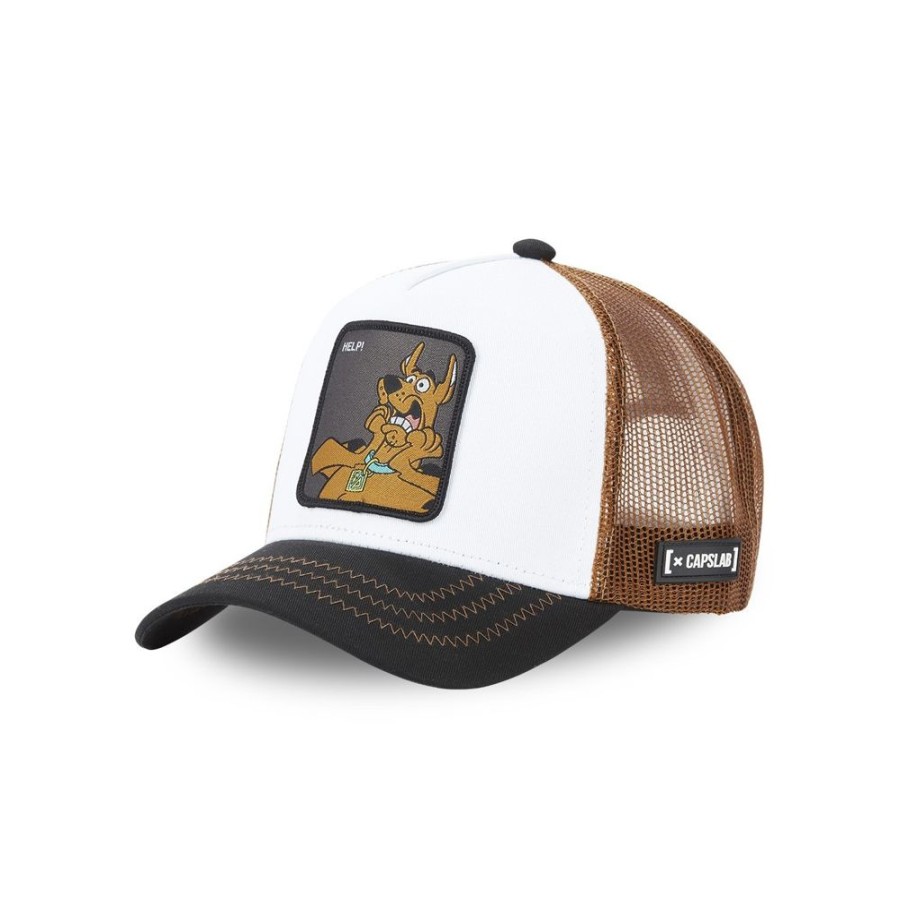 Casquettes CAPSLAB | Casquette Trucker Scooby-Doo Snapback Blanc Capslab