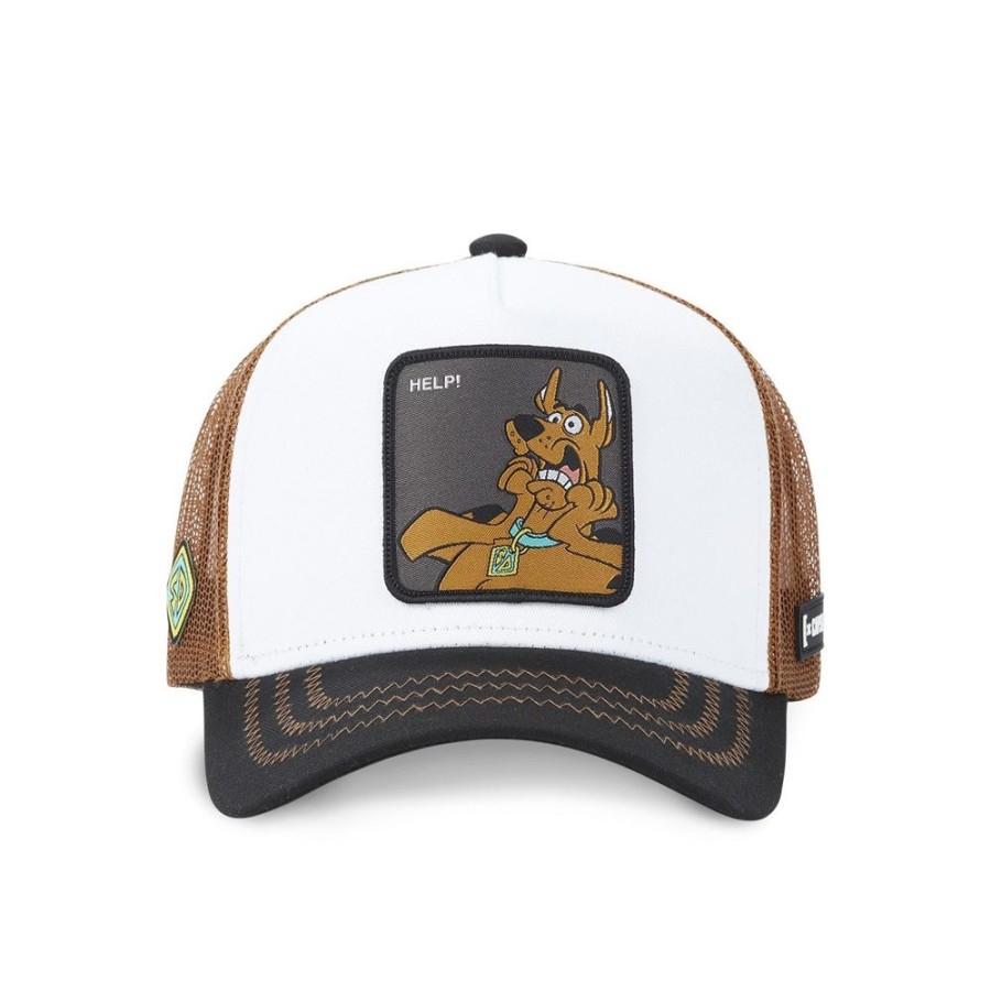 Casquettes CAPSLAB | Casquette Trucker Scooby-Doo Snapback Blanc Capslab