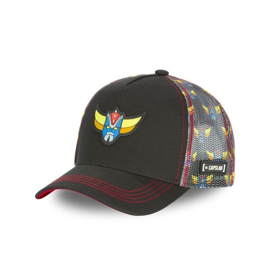 Casquettes CAPSLAB | Casquette Trucker Goldorak Snapback Noir Capslab