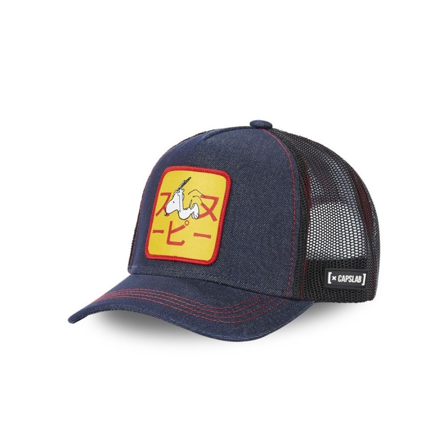 Casquettes CAPSLAB | Casquette Trucker Peanuts Snoopy Snapback Bleu Capslab