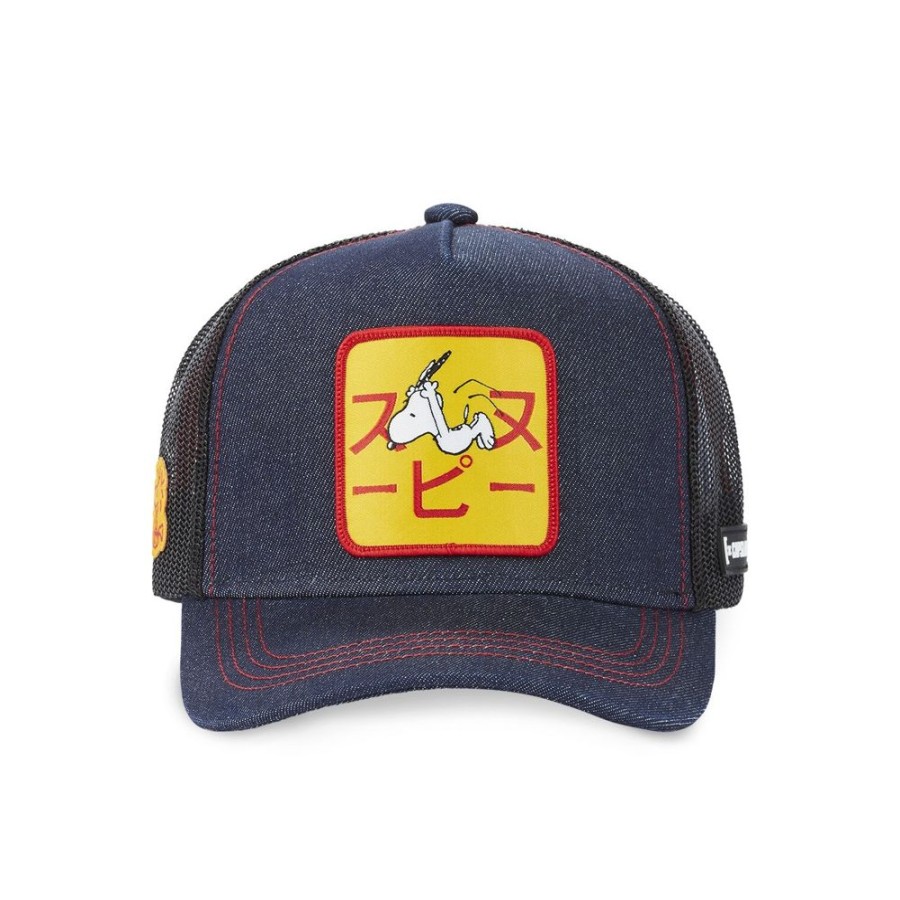 Casquettes CAPSLAB | Casquette Trucker Peanuts Snoopy Snapback Bleu Capslab