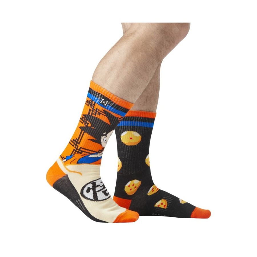 Chaussettes CAPSLAB | Paire De Chaussettes Dragon Ball Z Goku Orange Capslab