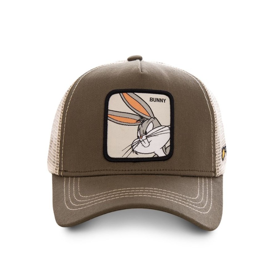 Casquettes CAPSLAB | Casquette Trucker Looney Tunes Bugs Bunny Snapback Vert Capslab