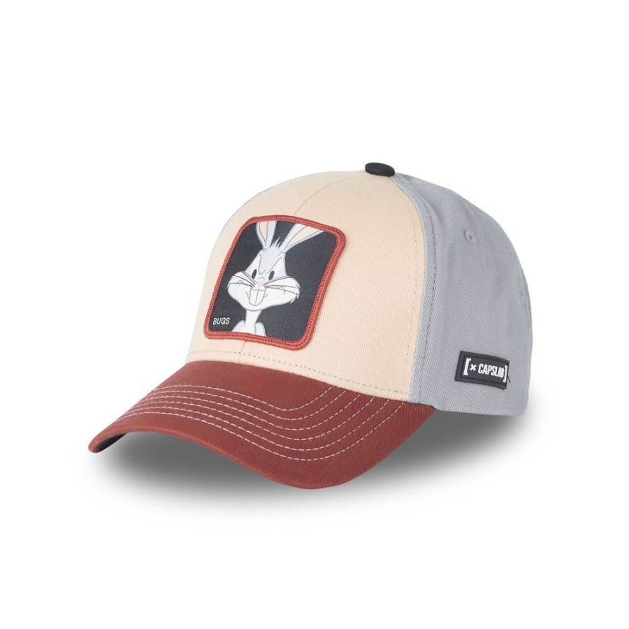 Casquettes CAPSLAB | Casquette Baseball Looney Tunes Bugs Bunny Snapback Beige Capslab