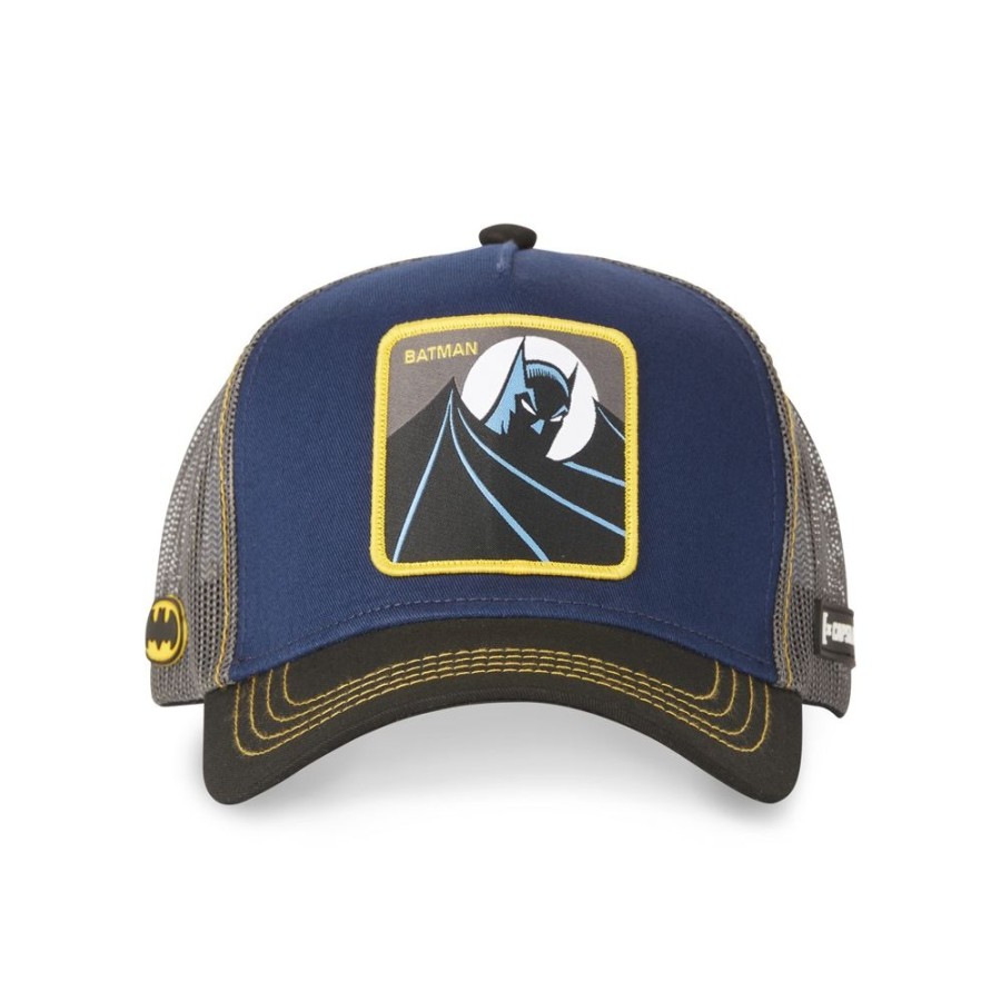 Casquettes CAPSLAB | Casquette Trucker Dc Comics Batman Snapback Bleu Capslab