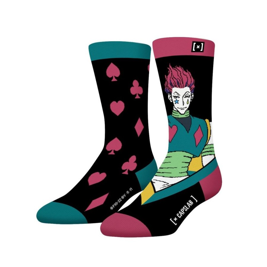 Chaussettes CAPSLAB | Paire De Chaussettes Hunter X Hunter Hisoka Rouge Capslab