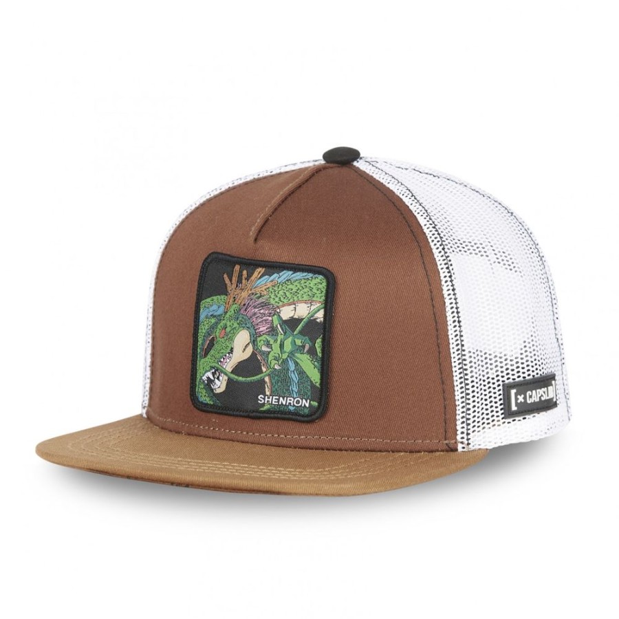 Casquettes CAPSLAB | Casquette Trucker Dragon Ball Shenron Snapback Marron Capslab