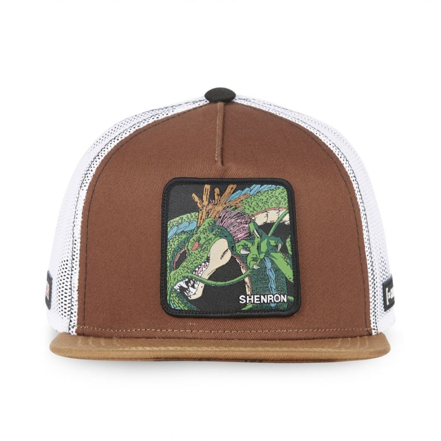 Casquettes CAPSLAB | Casquette Trucker Dragon Ball Shenron Snapback Marron Capslab