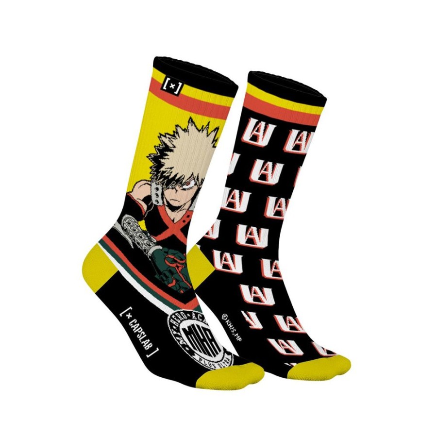 Chaussettes CAPSLAB | Paires De Chaussettes My Hero Academia Bakugou - Noire - Capslab