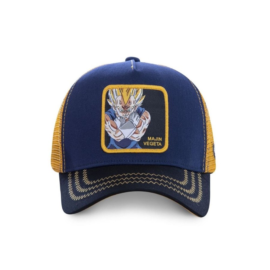 Casquettes CAPSLAB | Casquette Trucker Dragon Ball Z Vegeta Snapback Bleu Capslab