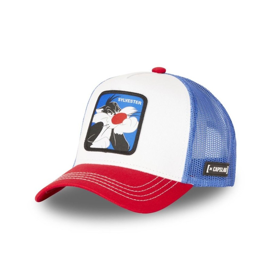 Casquettes CAPSLAB | Casquette Trucker Looney Tunes Grosminet Snapback Bleu Capslab