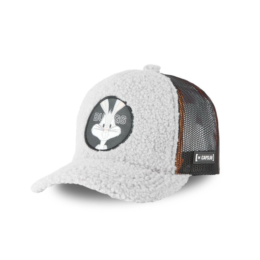 Casquettes CAPSLAB | Casquette Trucker Looney Tunes Bugs Bunny Snapback Gris Capslab