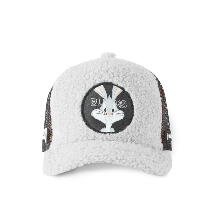 Casquettes CAPSLAB | Casquette Trucker Looney Tunes Bugs Bunny Snapback Gris Capslab