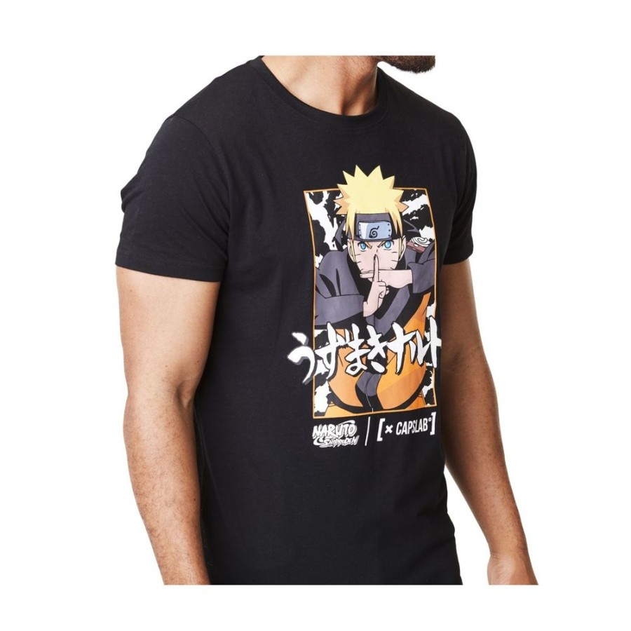 T-Shirts & Sweats CAPSLAB Naruto | T-Shirt Naruto Shippuden Homme Noir Capslab