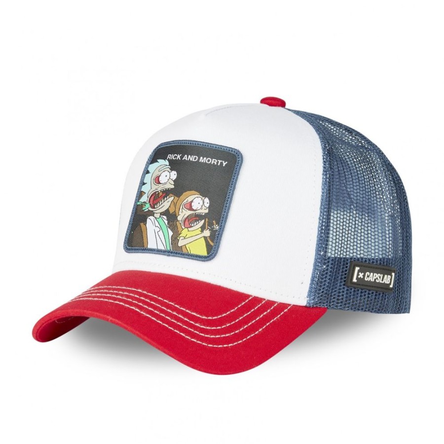 Casquettes CAPSLAB | Casquette Trucker Rick And Morty Snapback Blanc Capslab