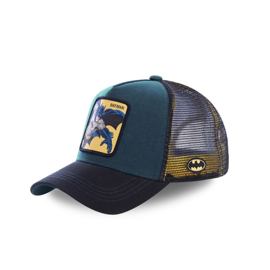 Casquettes CAPSLAB | Casquette Trucker Dc Comics Batman Snapback Bleu Capslab