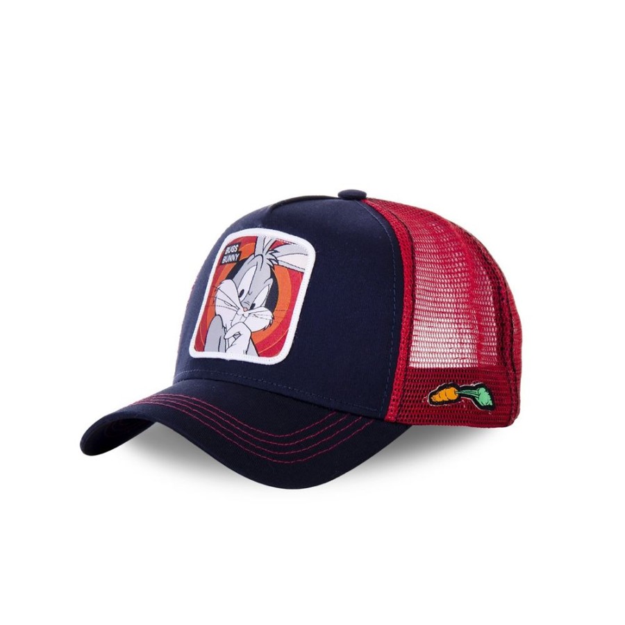 Casquettes CAPSLAB | Casquette Trucker Looney Tunes Bugs Bunny Snapback Noir Capslab