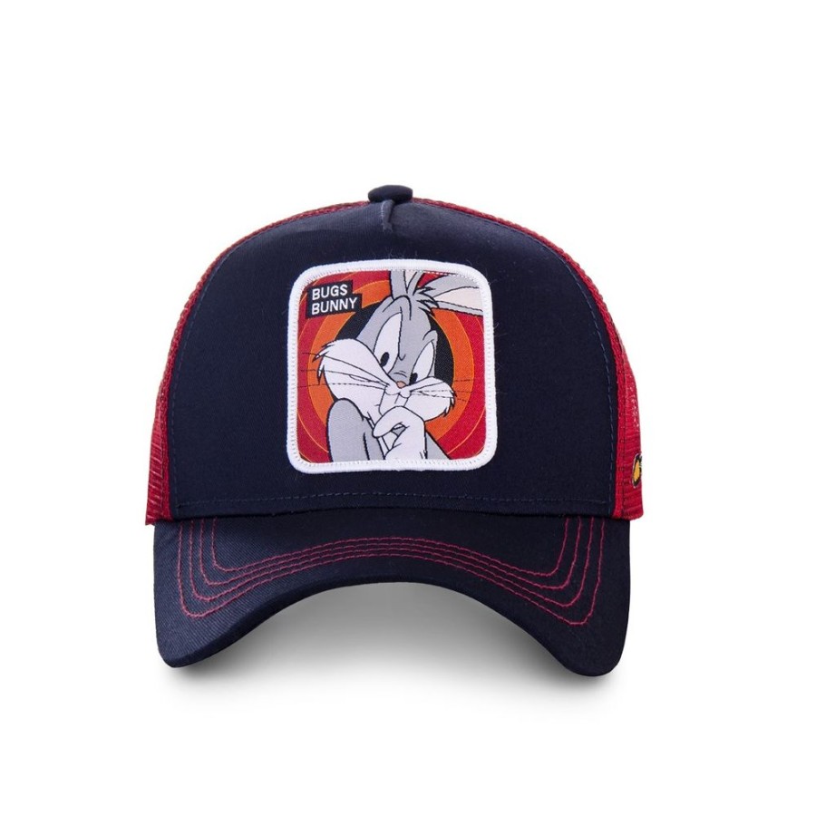 Casquettes CAPSLAB | Casquette Trucker Looney Tunes Bugs Bunny Snapback Noir Capslab