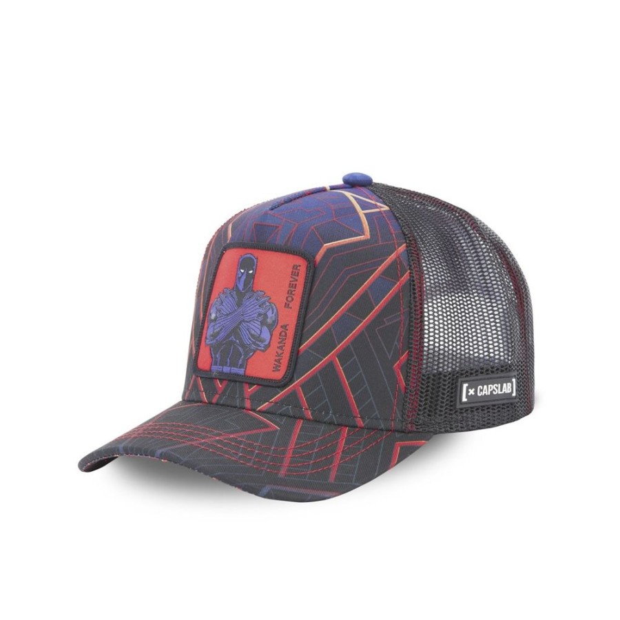 Casquettes CAPSLAB | Casquette Trucker Marvel Black Panther Snapback Noir Capslab