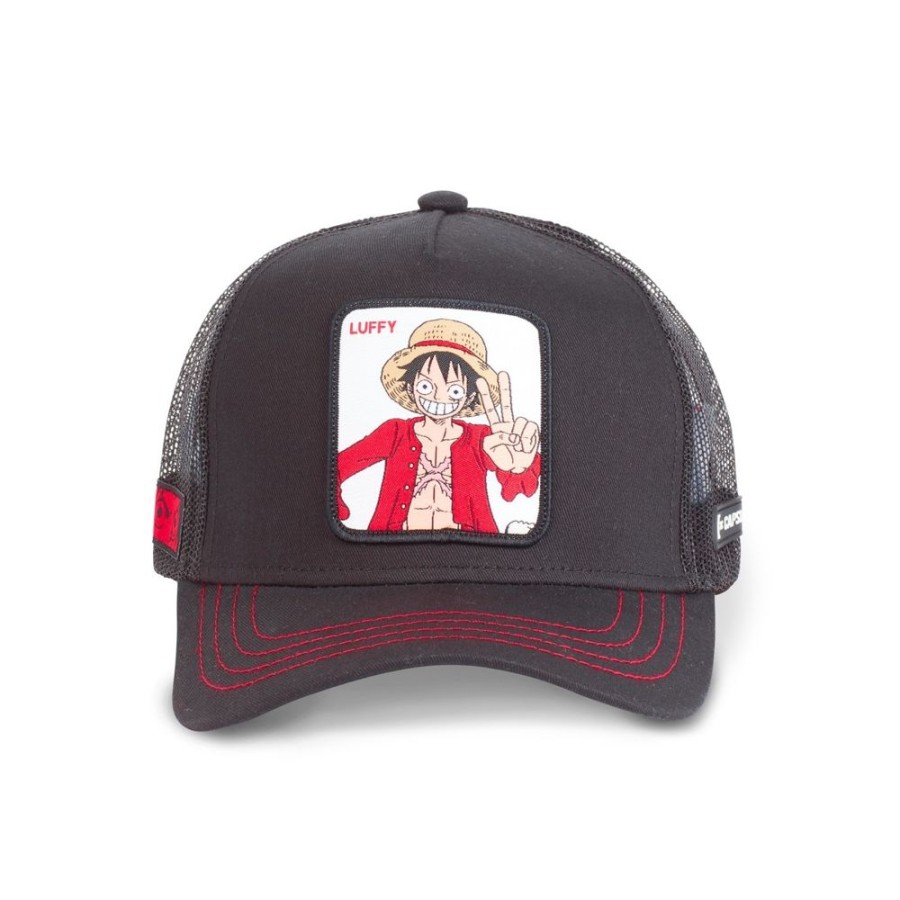 Casquettes CAPSLAB | Casquette Trucker One Piece Luffy Snapback Noir Capslab