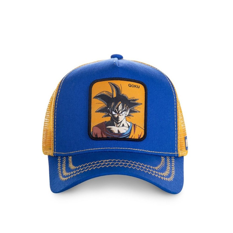 Casquettes CAPSLAB | Casquette Trucker Dragon Ball Z Goku Snapback Bleu Capslab