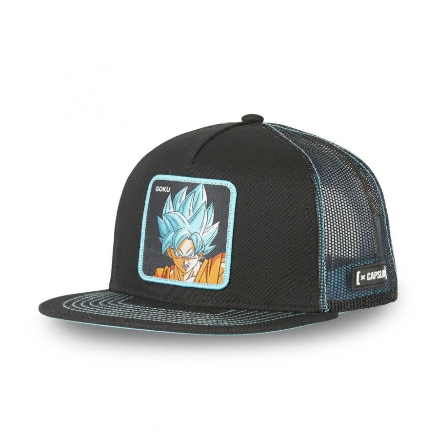 Casquettes CAPSLAB | Casquette Trucker Dragon Ball Super Goku Snapback Bleu Capslab