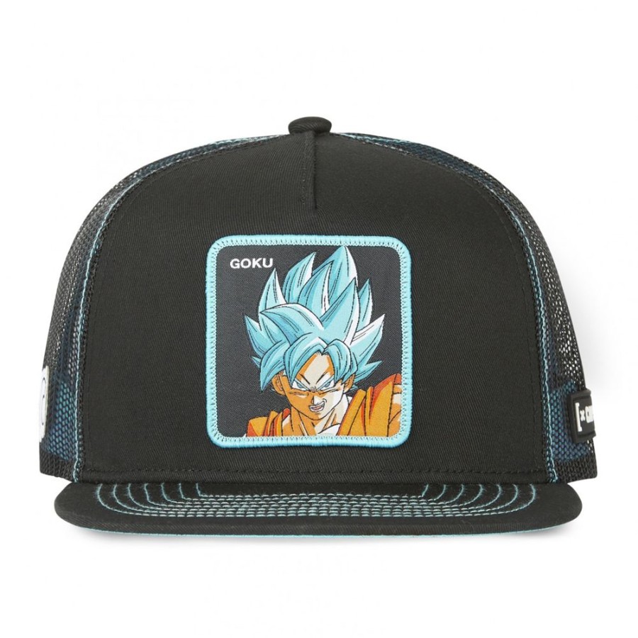 Casquettes CAPSLAB | Casquette Trucker Dragon Ball Super Goku Snapback Bleu Capslab