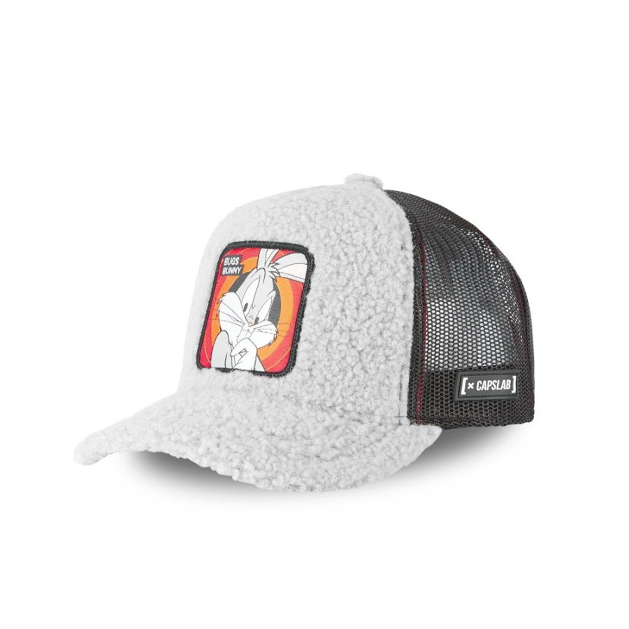 Casquettes CAPSLAB | Casquette Trucker Looney Tunes Bugs Bunny Snapback Gris Capslab