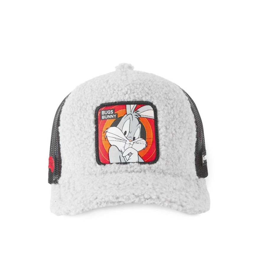 Casquettes CAPSLAB | Casquette Trucker Looney Tunes Bugs Bunny Snapback Gris Capslab