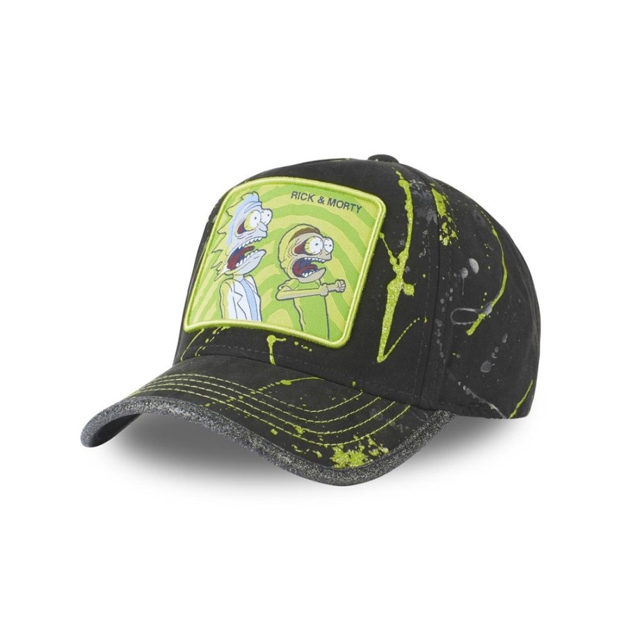 Casquettes CAPSLAB | Casquette Baseball Rick And Morty Boucle Noir Capslab