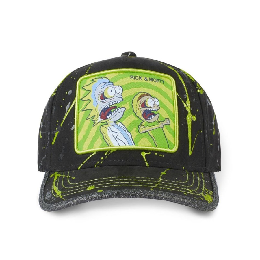 Casquettes CAPSLAB | Casquette Baseball Rick And Morty Boucle Noir Capslab